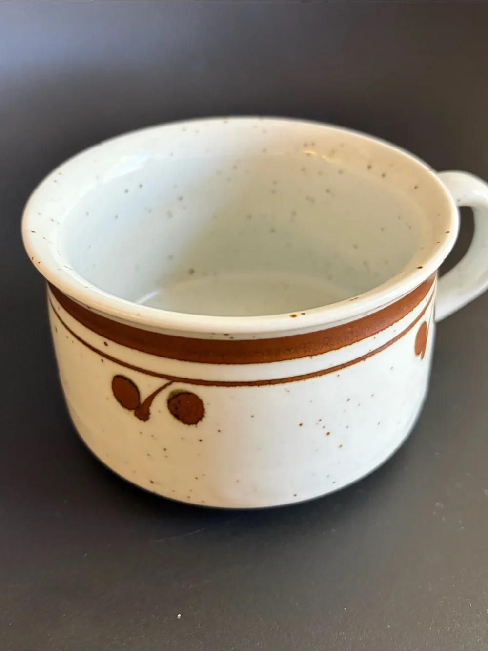 Vintage Otagiri stoneware speckled soup or chili mug